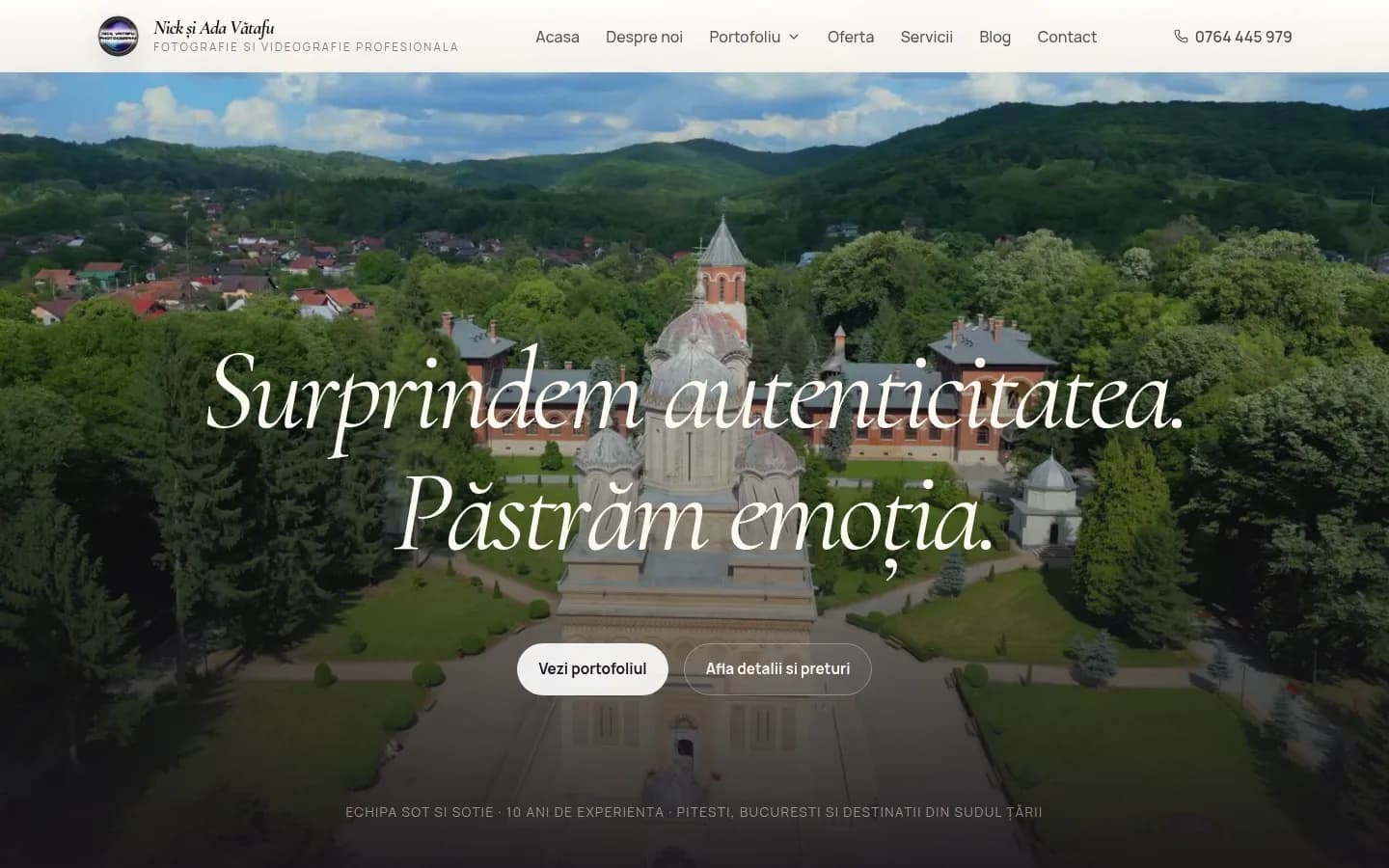 Prima pagină a site-ului nickvatafu.ro